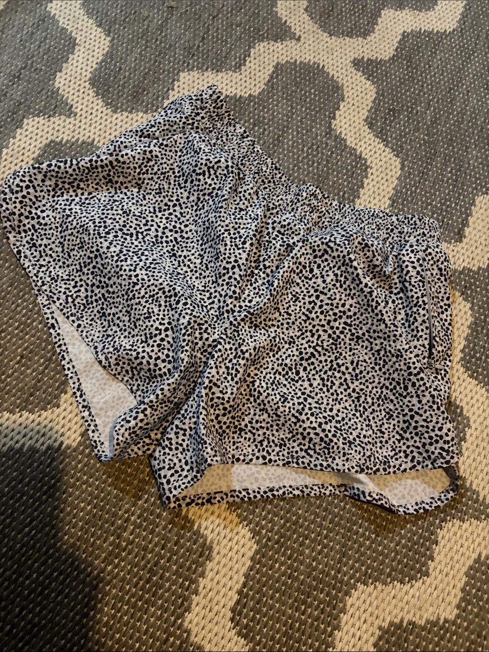 Black & Cream Abstract Spot Print Fabric Top